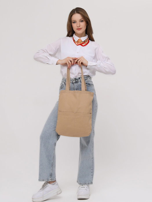 Zoozie Bags Bolso Tote Beige en Gabardina Zoozie Bags Bolso Tote Beige en Gabardina